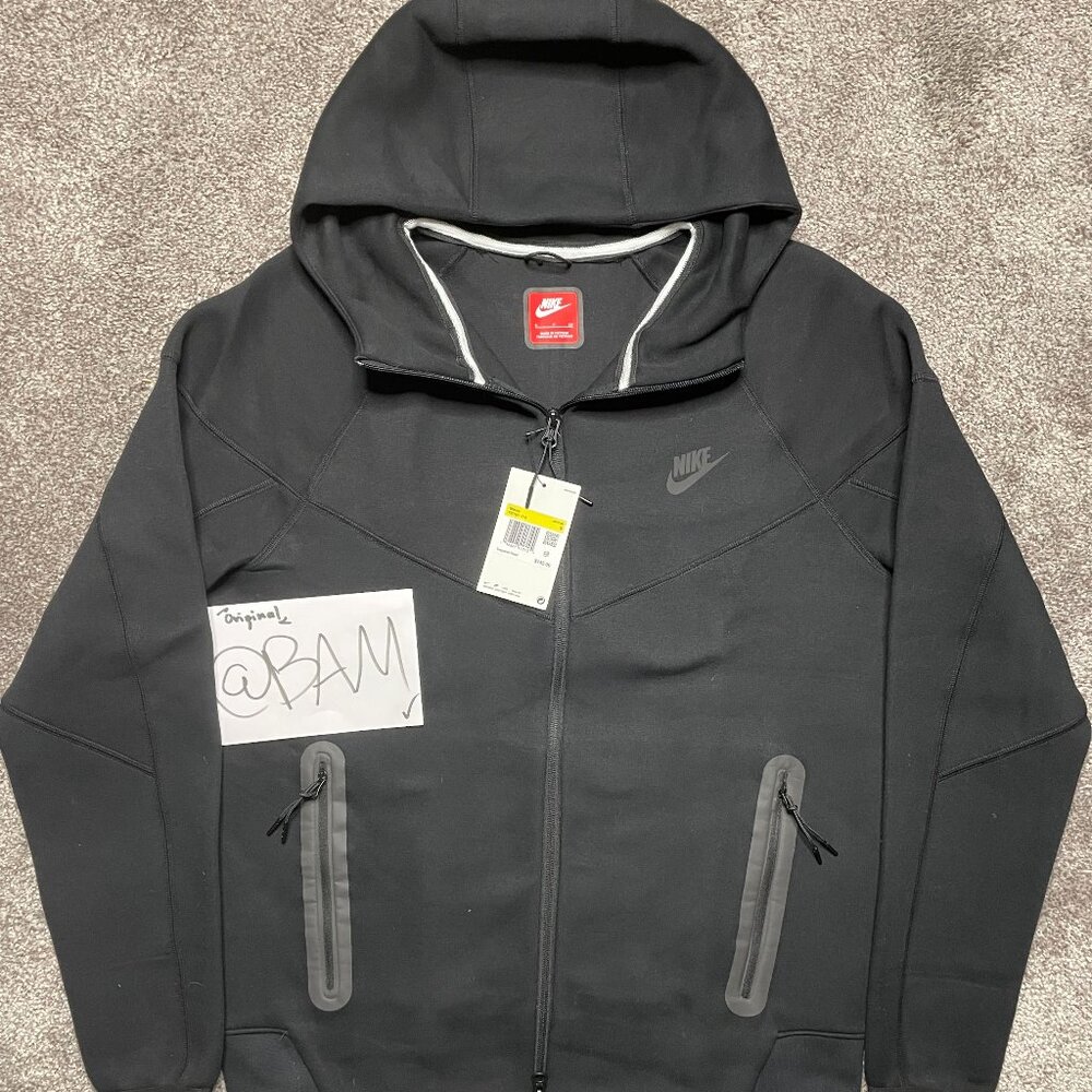 Black - Nike Sportswear Tech Fleece Windrunner Full-Zip Hoodie